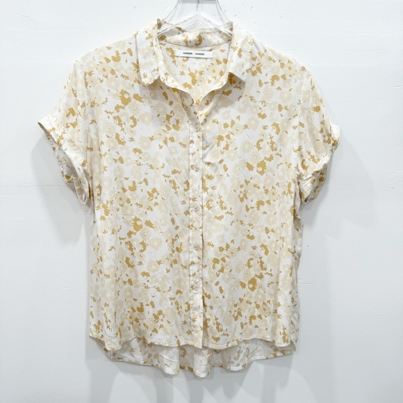 Samsoe & Samsoe Majan Short Sleeve Shirt in Desert Flower Medium - Picture 2 of 7